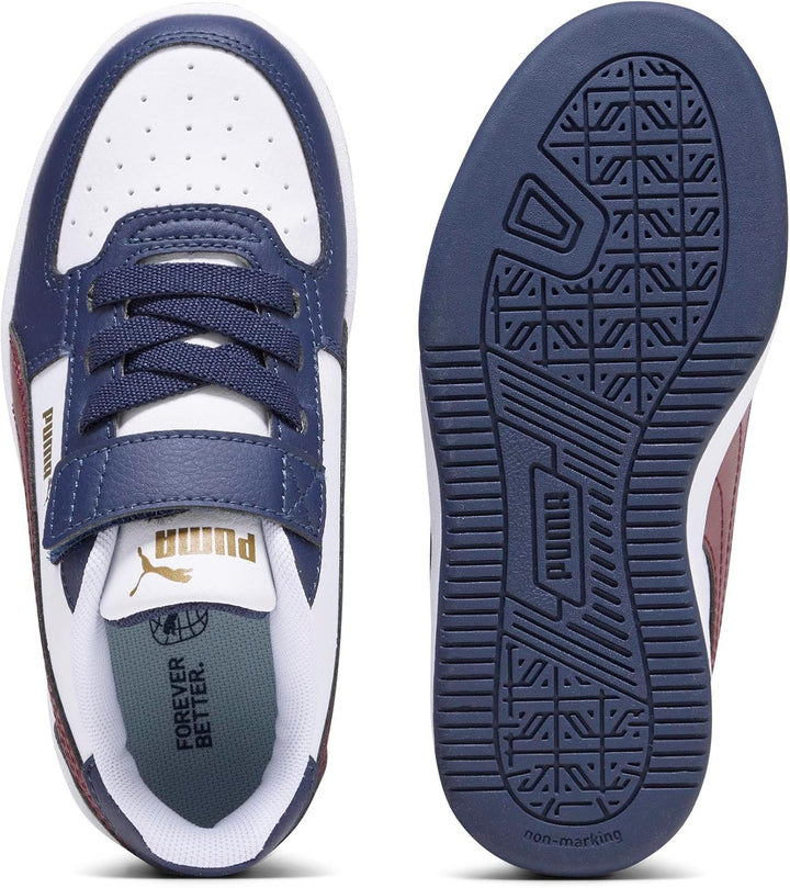 PUMA Unisex Kinder Caven 2.0 Ac+ Ps Sneaker, 30 EU 2 0 White Dark Jasper Navy Gold