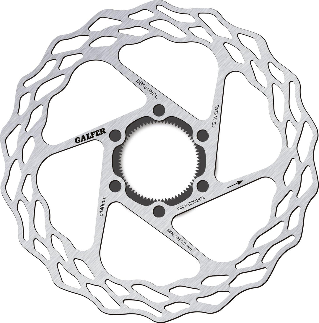 GALFER Unisex-Adult Disco Freno Road DISC Wave CENTERLOCK System Ø140X18MM Accesorios y recambios bi