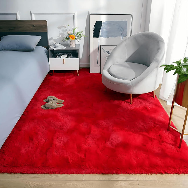 SUBEEN Hochflor Teppich Wohnzimmerteppich waschbar rutschfest extra gross Schlafzimmer Teppich moder