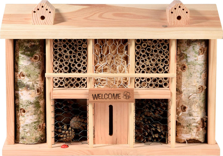 dobar® green label 22390FSCe Grosses Insektenhotel "Alabama"- Nisthilfe für Wildbienen & Insekten -