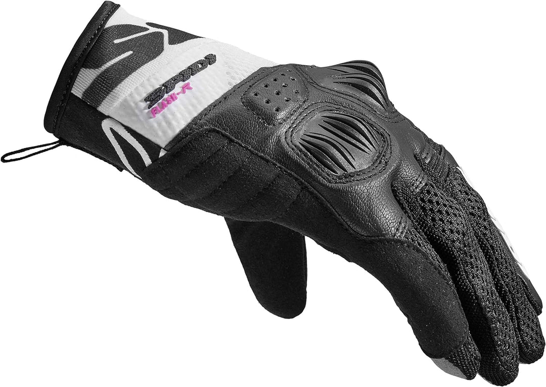 SPIDI, Flash-R Evo Lady, Guanti Moto per Donna, Protettivi e Resistenti, Guanti Moto Estivi Impermea