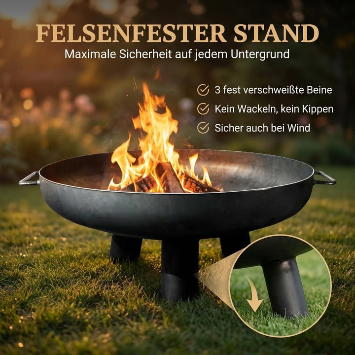 Feuerschalen Feuerschale Ø 50 cm - Feuerstelle für den Garten, Terrasse und Balkon, Feuertonne und F