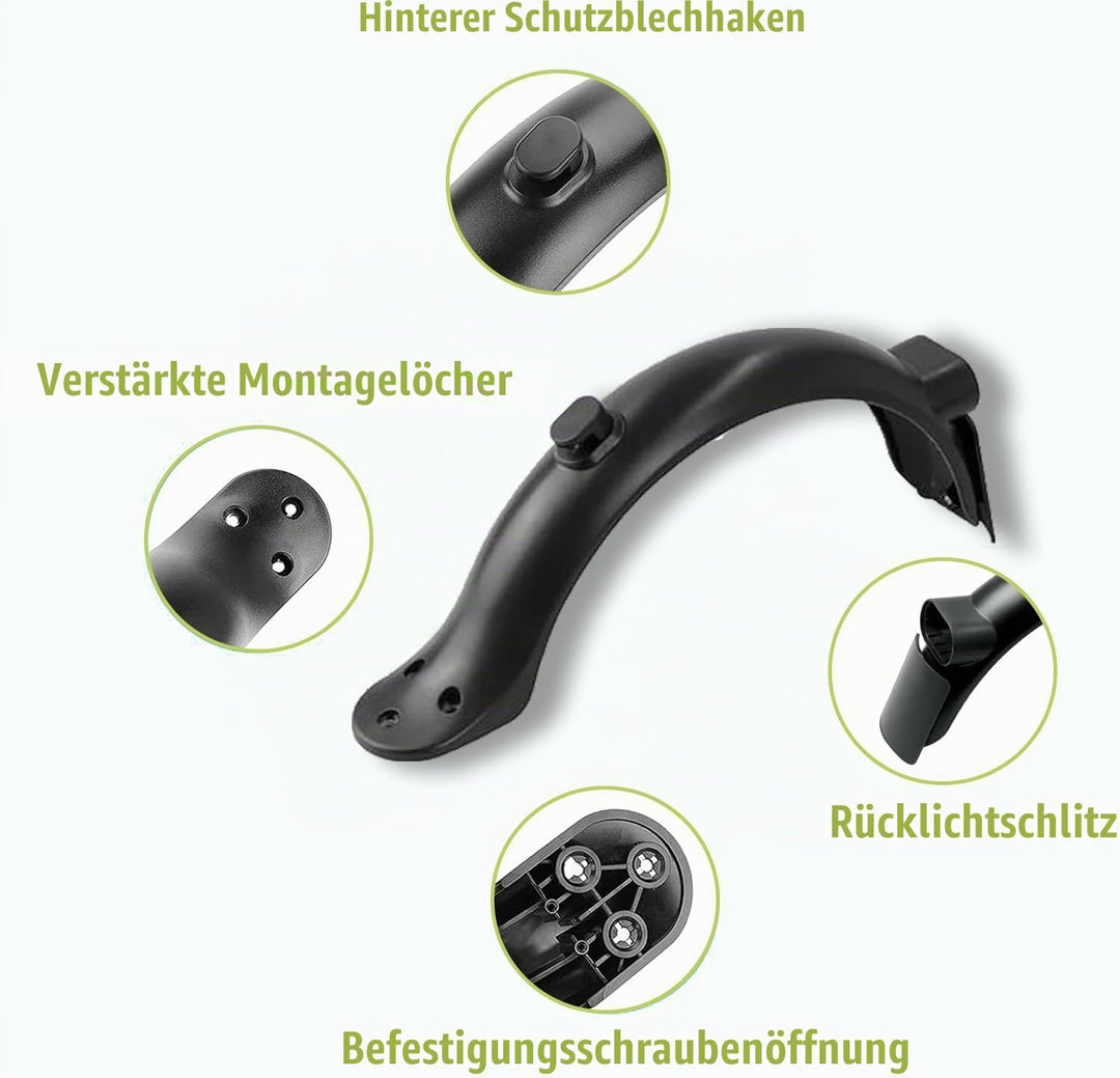 Premium Schutzblech Set für E-Scooter – Kompatibel mit Xiaomi M365, 1S, Pro, Pro 2, Mi3 &amp; Scooter 3