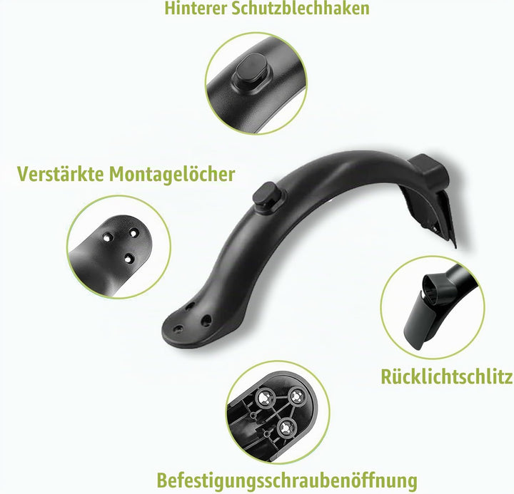 Premium Schutzblech Set für E-Scooter – Kompatibel mit Xiaomi M365, 1S, Pro, Pro 2, Mi3 &amp; Scooter 3