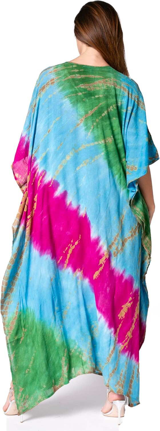 Sakkas Catia Damen Boho Lässig Lang Maxi Caftan Kleid Kaftan Vertuschung LougeWear Einheitsgrösse 1-
