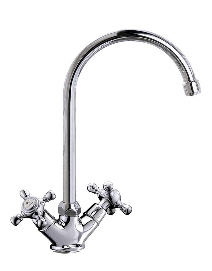 Clever Antigona Küchenarmatur, vertikal, zwei Griffe, Auslaufrohr, Chrom Lavabo spüle, Lavabo spüle