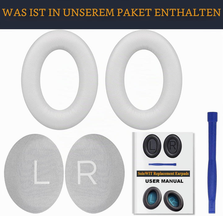 SOULWIT Lammfell Ersatzpolster Ersatz Ohrpolster für Bose QuietComfort 45 (QC45)/QuietComfort SE (QC