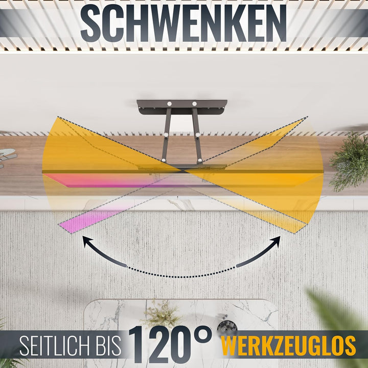 RICOO TV Wandhalterung Fernseher Schwenkbar Neigbar Flach für 30-65 Zoll, Universal TV Halterung S11