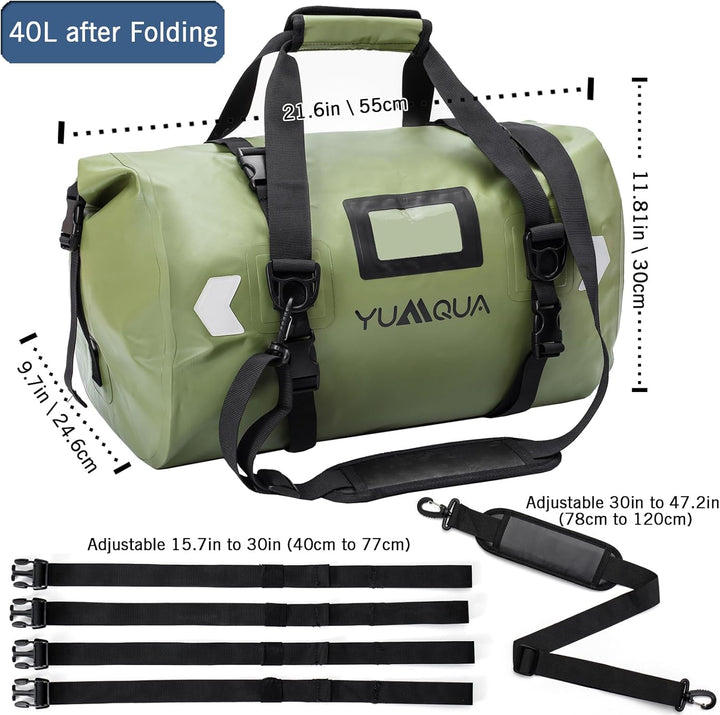 YUMQUA wasserdichte Duffle Bag, grosse Wasserfeste Reisetasche Sporttasche Duffel Dry Bag Waterproof