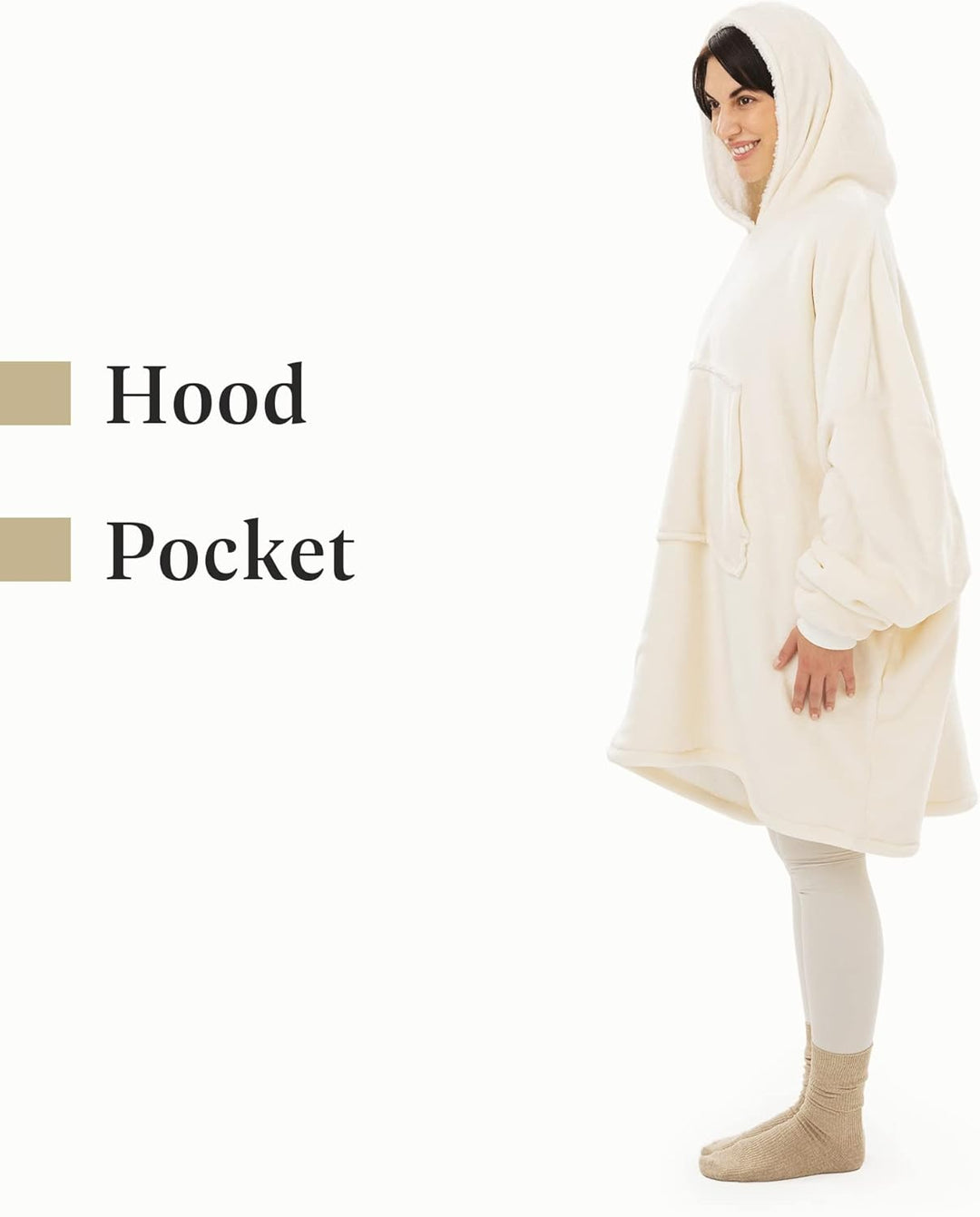 HOMELEVEL Unisex Sweatshirt Hoodie Pullover - Pulli mit Kapuze für Damen und Herren - Kuschel Sweats