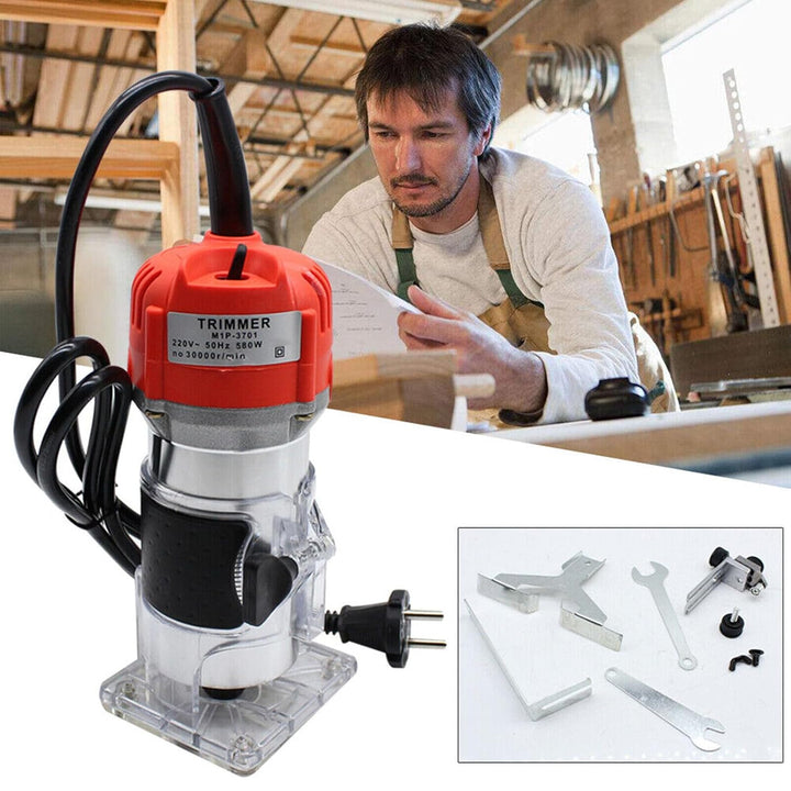 Elektrische Oberfräse Einhandfräse Trimmer Holz Router Handfräse Fräsmaschine Kantenfräse Fräse Mult