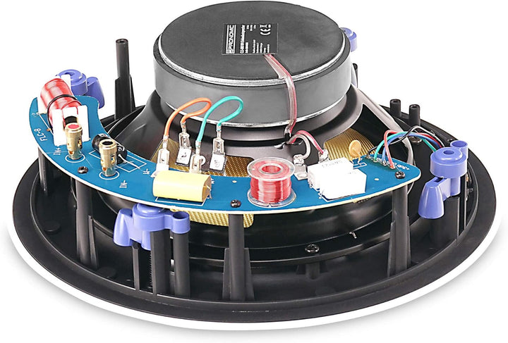 Pronomic 2er Set CLS-880 WH High-End Gewebe Einbaulautsprecher (2-Wege Decken-Lautsprecher Box, 8"/2