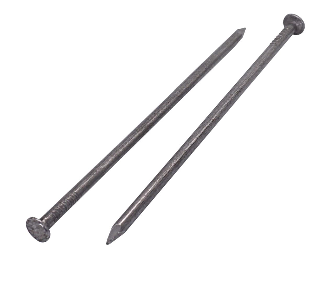 (100 Stück) Kohlenstoffstahl 4,0 x 120 mm Konstruktionsnägel Flacher Rundkopf Mehrzweck Common Wire