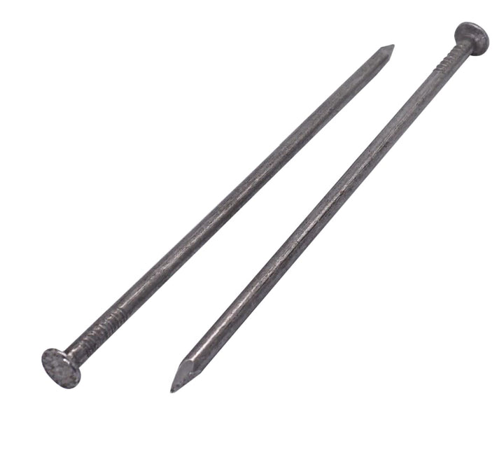 (100 Stück) Kohlenstoffstahl 4,0 x 120 mm Konstruktionsnägel Flacher Rundkopf Mehrzweck Common Wire