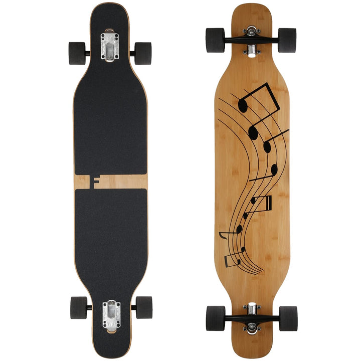 FunTomia Longboard mit 3 Flex Stufen Drop Through Cruiser Komplettboard Mach1 Speed Kugellager T-Too