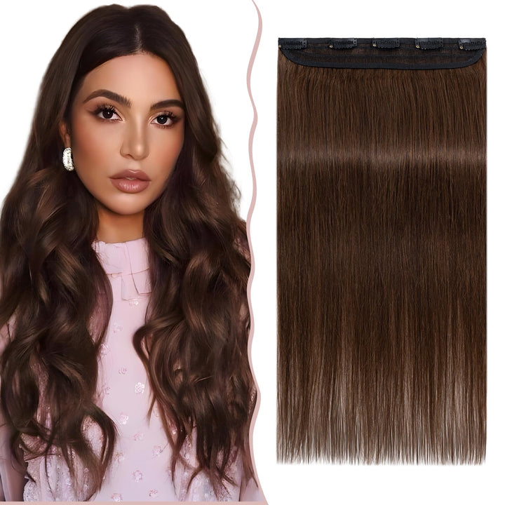 SEGO Clip in Extensions Haarverlängerungen Remy Echthaar 7A ein Teilig Haarteil 100% Human Haar Glat