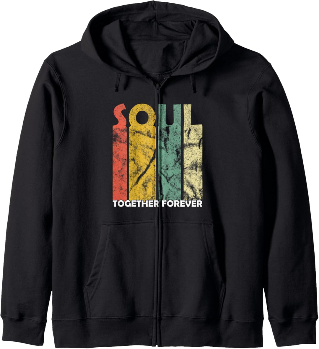 Soul Together Forever Couples Vintage Distressed Kapuzenjacke