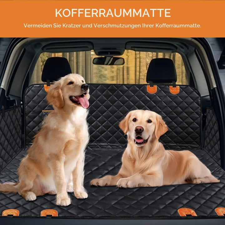 137 * 147cm Hunde-Autositzbezug für Rücksitz, mit Seitenschutz und Sichtfenster, Wasserdicht rutschf