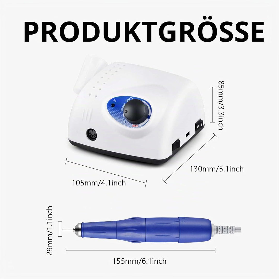 Elektrische Nagelfräser, Elektrische Nagel Maniküre Maschine 2.35 mm Nagelfeilen-Bit Mit Sechs Schle