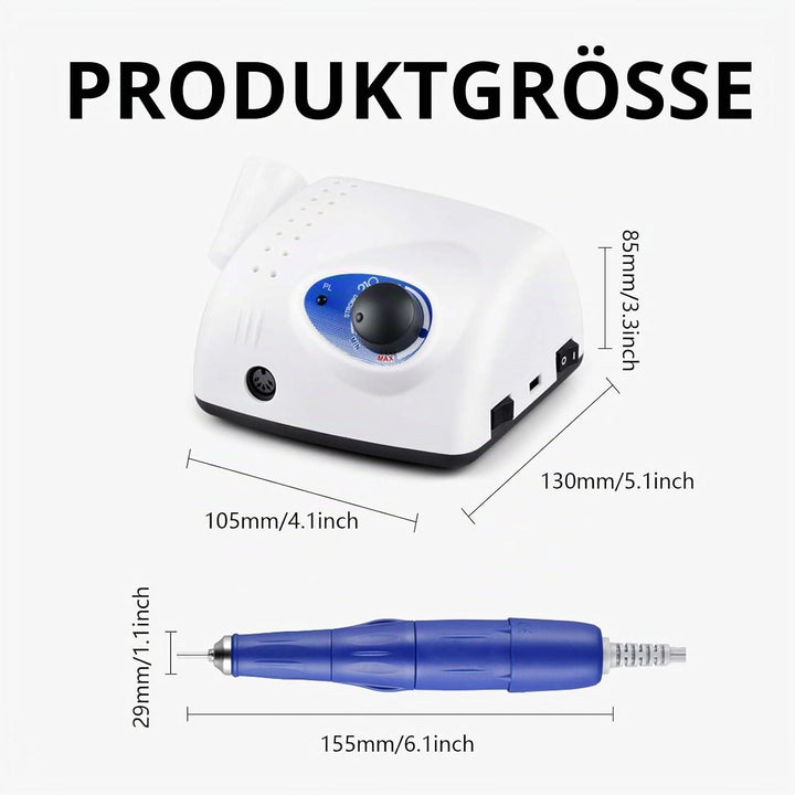 Elektrische Nagelfräser, Elektrische Nagel Maniküre Maschine 2.35 mm Nagelfeilen-Bit Mit Sechs Schle