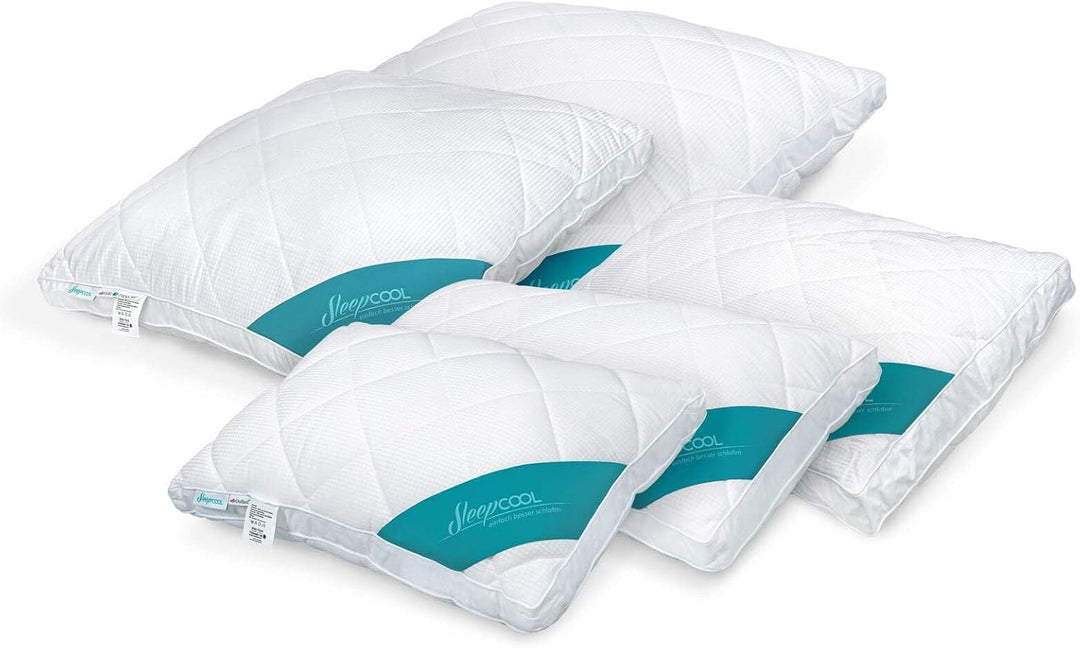 SleepCOOL Kühlendes Kopfkissen 80x80cm COOL.Moments – Extra grosses, voluminöses Kissen mit Kühleffe
