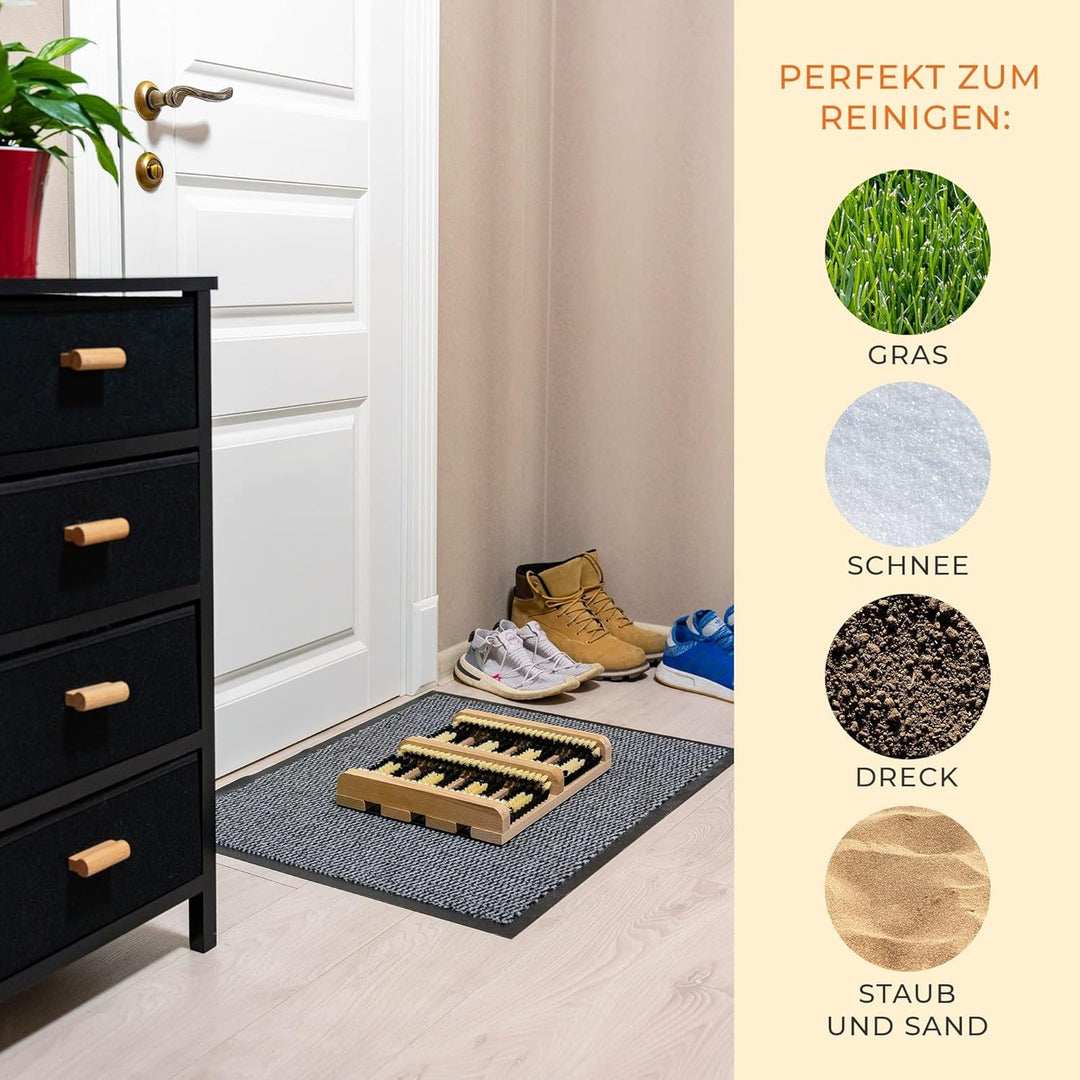 Schuhabstreifer Aussen, rutschfest ideal für Aussenbereich und Innenbereich mit kräftigen Borsten, B