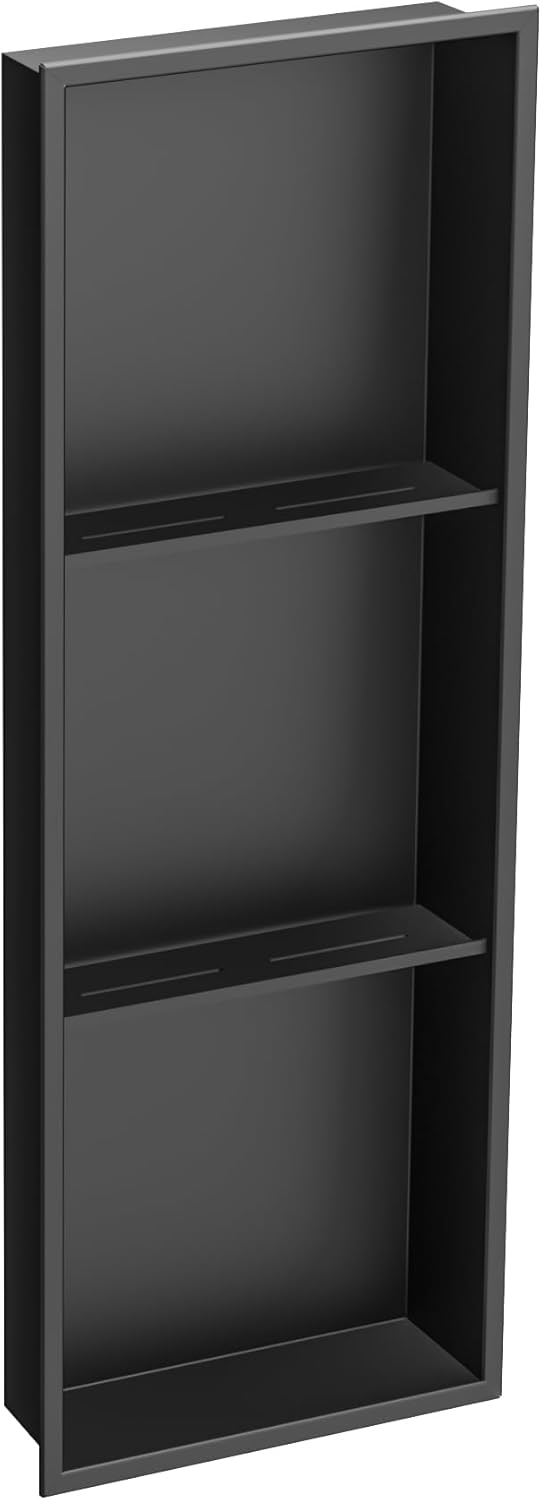 Neodrain Wandnische Dusche Edelstahl Dreifach-Duschnische Wandnische Lagerung für Badezimmer 90x30 c