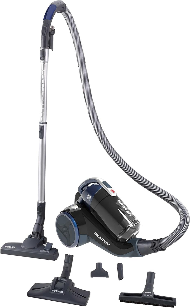 Hoover RC50PAR Beutelloser Staubsauger 4A+, 550 W, 2 Liter, 75 Dezibel, Teleskoprohr aus Metall, Bla