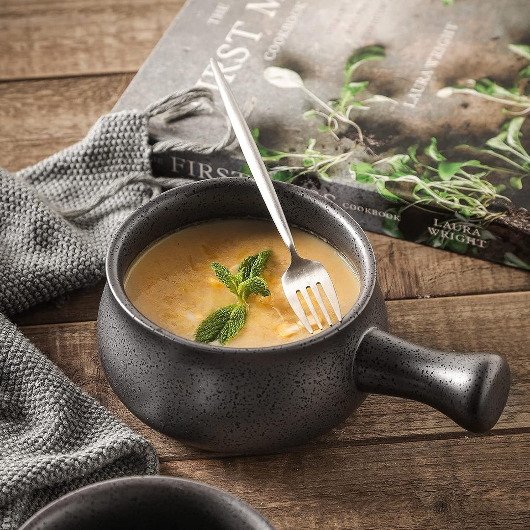 vicrays, Kunststoff, French Onion Suppenschalen mit Griffen, 740 ml für Suppe, Chili, Rindfleischein