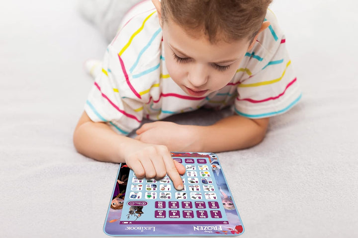 LEXIBOOK JCPAD002FZi4 Disney Frozen Lerntablett Zweisprachig Buchstaben Zahlen Wörter Rechtschreibun