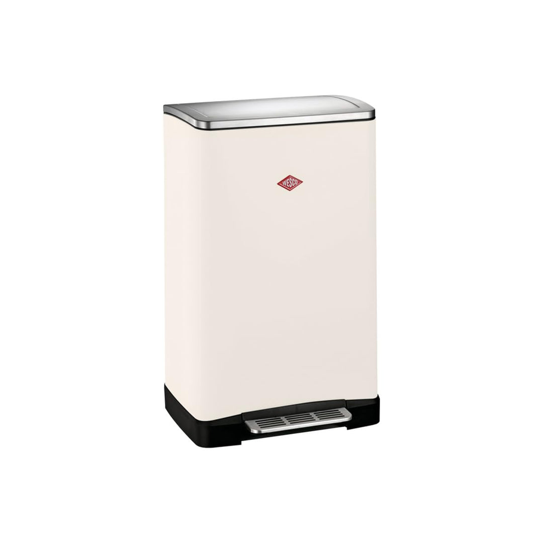 WESCO Big Double Boy Abfallsammler in der Farbe sand matt, pulverbeschichtetes Stahlblech, zwei getr