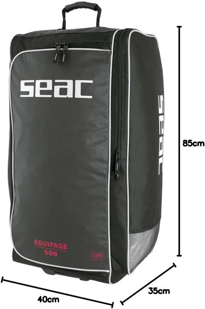 SEAC Equipage 500 Trolley für Unterwasser-Ausrüstung, 85 x 40 x 35 cm, Schwarz, 130 lt