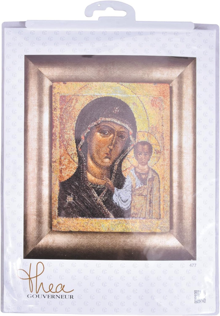 Thea Gouverneur - Kreuzstich-Set - Die Heilig Jungfrau von Kasan - Aida - 18 Count - Für Erwachsene