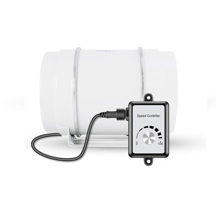 Hon&Guan Abluftventilator Rohrventilator 200mm mit Variabler Geschwindigkeitskontrolle, Abluftventil