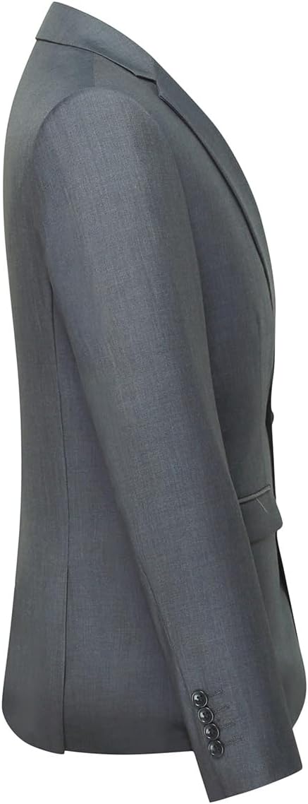 Allthemen Sakko Herren Slim Fit Anzugjacke EIN Knopf Sakko für Business XS Dunkelgrau, XS Dunkelgrau