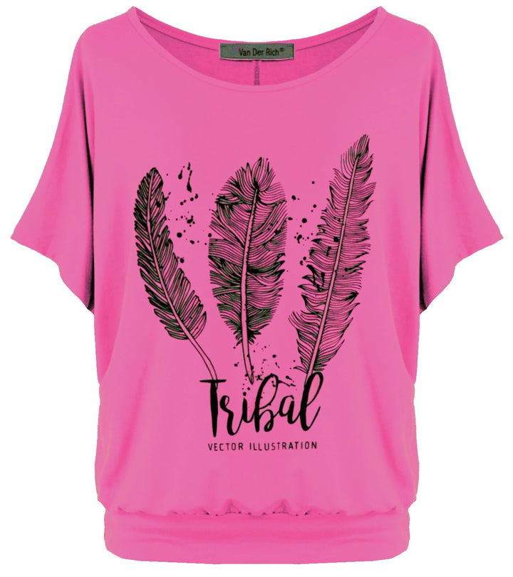 Van Der Rich ® - Oversize T-Shirt mit Fledermausärme - Damen 