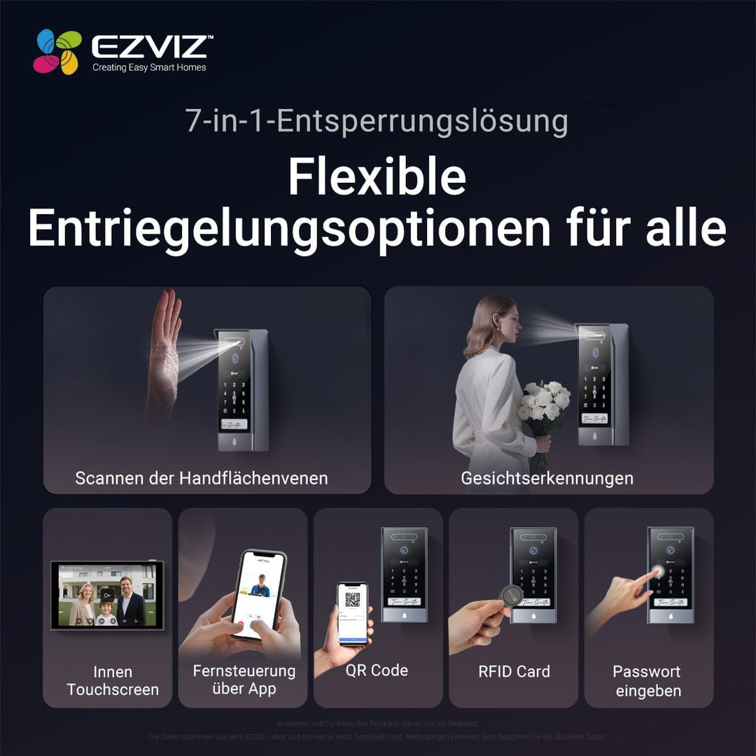 EZVIZ 4K Türsprechanlage mit Türöffner und 8" Touchscreen-Monitor, 2 Draht Bus, Türklingel mit Kamer