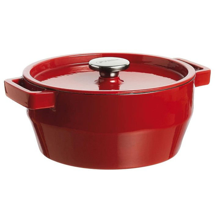 Pyrex Bratentopf, Gusseisen, Rot 24 centimeters Rot, 24 centimeters Rot