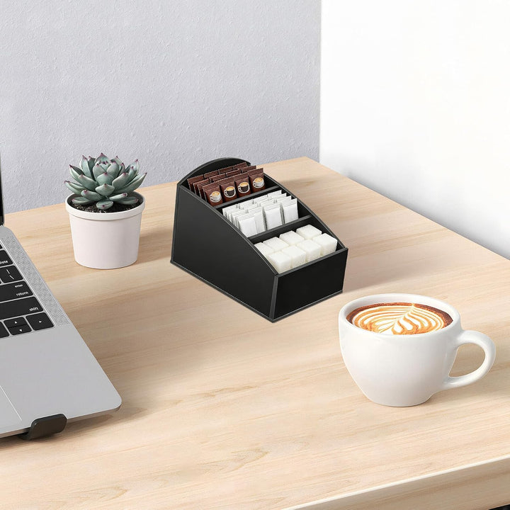 HOMSFOU 2 Stück Acryl Zuckerbeutel Organizer und Teebeutelhalter für Küche und Kaffeebar Vielseitige