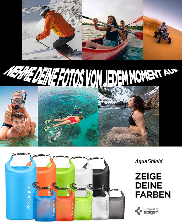 Spigen Dry Bag Set [Aqua Shield] [20L+21] wasserdichte Tasche Set wasserfeste Tasche & Rucksack für