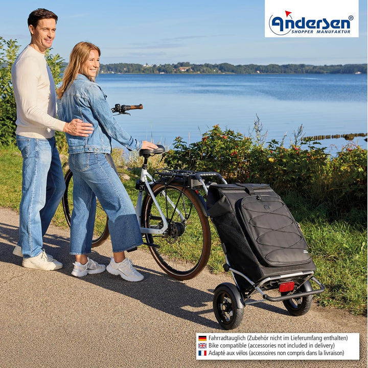 ANDERSEN Einkaufstrolley - Royal Shopper Plus Fado 3.0 schwarz 74 L Einkaufswagen, Freizeit, gross,