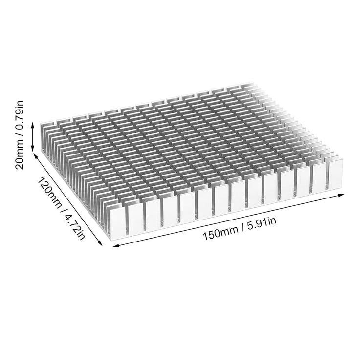 Eujgoov Aluminium Kühlkörper, PC Kühlrippen Heatsink 150x120x20mm Kühlung Kühlerkühlung für CPU Leis
