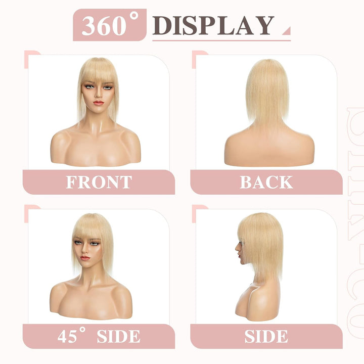 Silk-co Clip in Extension Echthaar Topeer Echthaar Haarteile Echthaar Toupet Haarverlängerung mit Fr