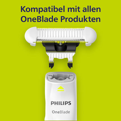 Philips OneBlade Intimate, SkinProtect Ersatzklinge, für OneBlade, langlebige Klinge aus Edelstahl,