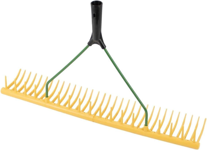 Rekord Rasenrechen aus Kunststoff mit 32 Zinken und 16 Grasfangzinken ohne Stiel Breite: 63cm Garten