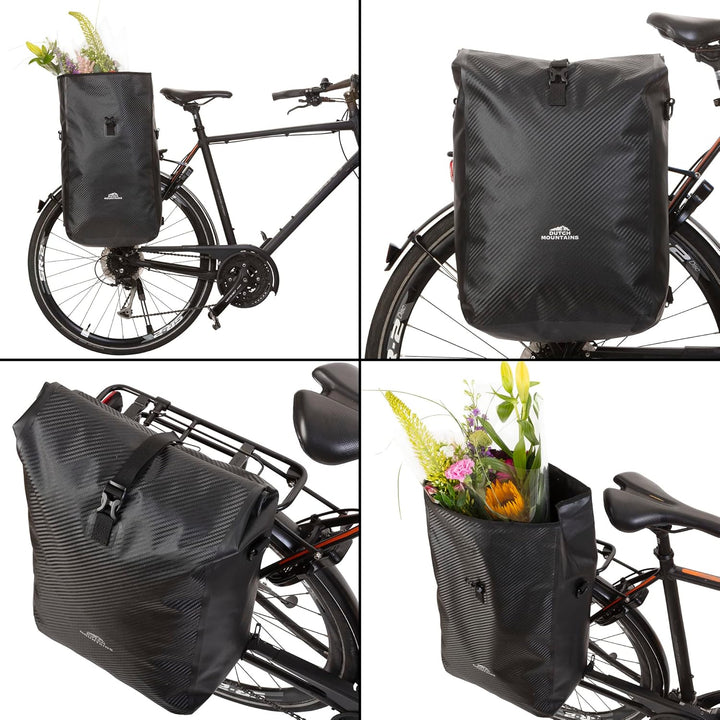 Dutch Mountains Fahrradtasche Rucksack und Schultergurt - Laptopfach - Einzel Pannier tasche fahhrra
