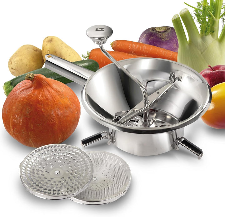 LA BONNE GRAINE - Moulin passe-légumes Ø 24 cm inox - Presse Purée aus Edelstahl - Gemüsemühle - Pür