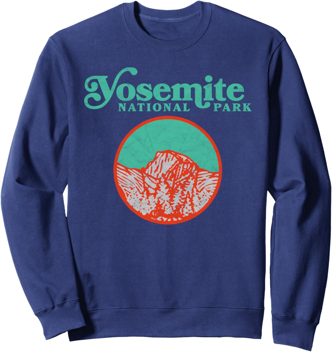 Vintage 80s Badge Yosemite National Park Half Dome Graphic Sweatshirt