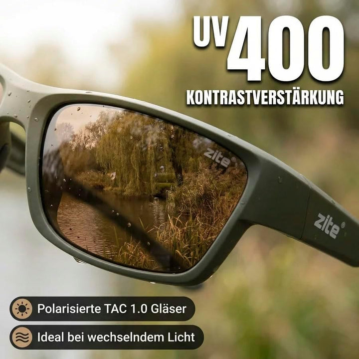 Zite Fishing Polarisationsbrille | Orus | Polbrille Angeln verspiegelt, UV400 & Schwimmfähig | Ultra