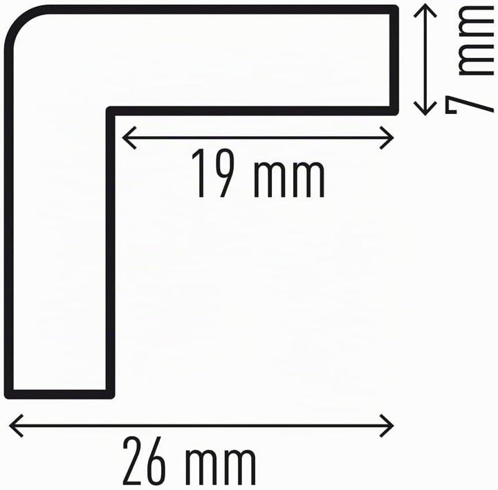 Durable Eckschutzprofil C19, selbstklebend, 1 m, Packung à 5 Stück, gelb/schwarz, 1101130 je Klebefl